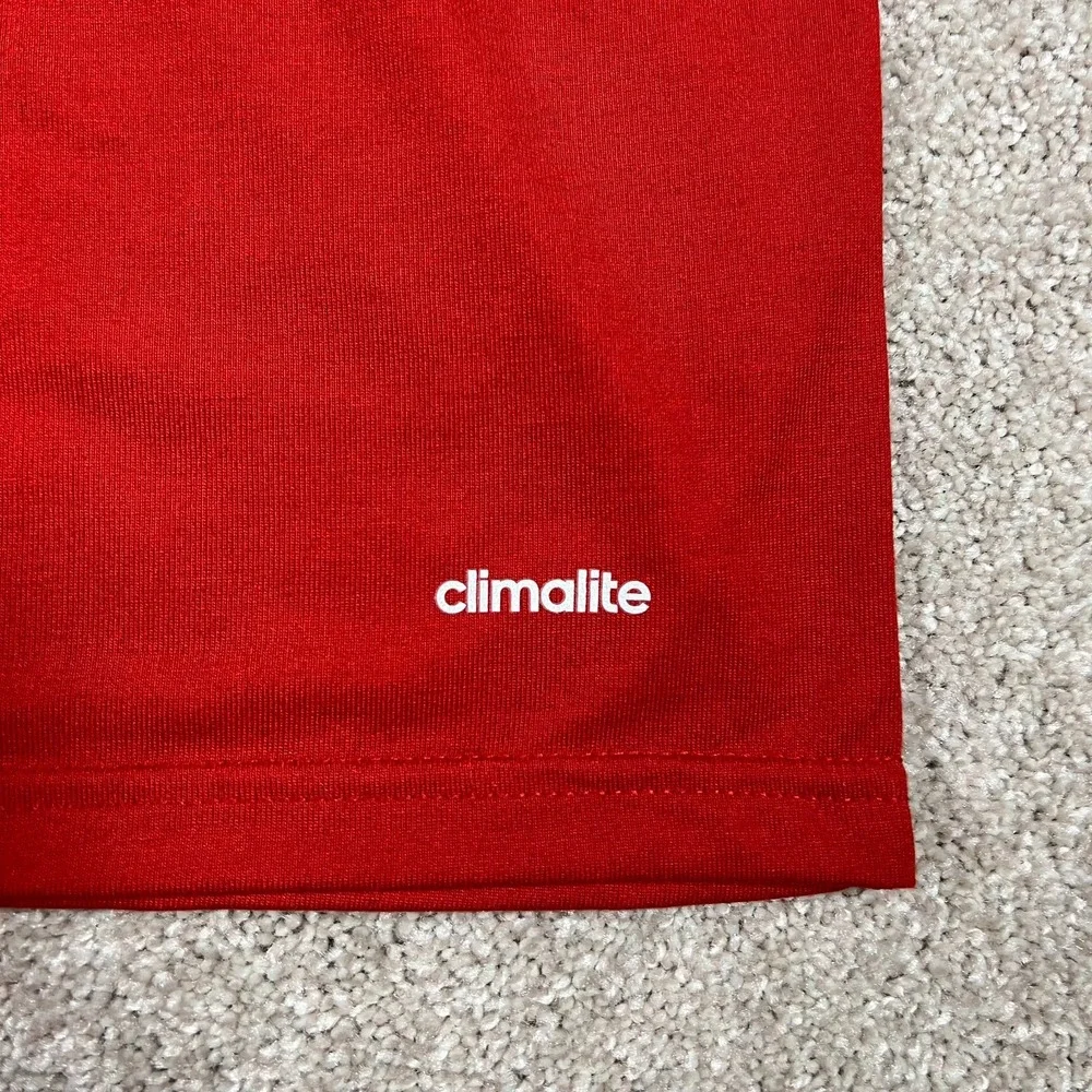 Adidas Mens Large Red Logo NCAA North‎ Carolina State Short Sleeve T-Shirt NWT